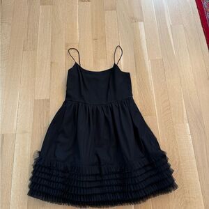 Chic Black Spaghetti Strap Dress from Shein